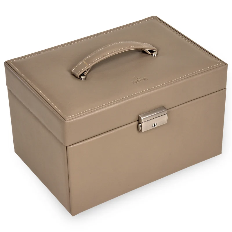 Schmuckkasten Lena nature / taupe (Leder)