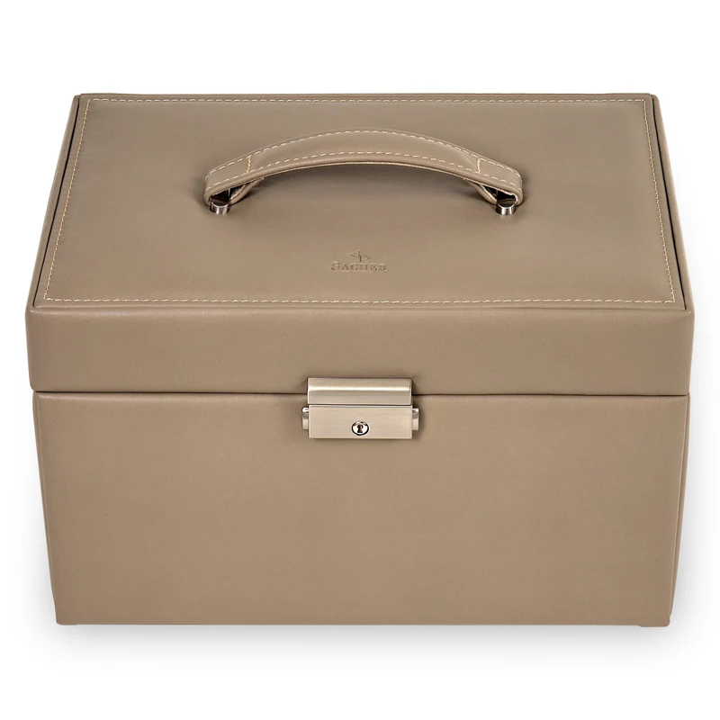 Schmuckkasten Lena nature / taupe (Leder)
