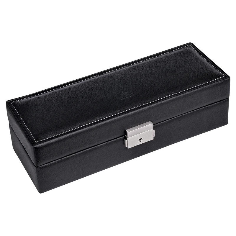 Uhrenetui für 5 Uhren tamigi sport / schwarz (Leder)