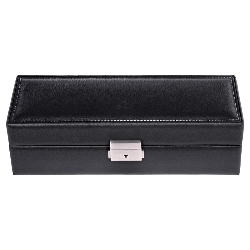 Uhrenetui für 5 Uhren tamigi sport / schwarz (Leder)