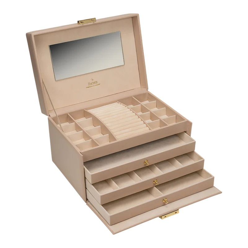 Schmuckkasten Karen pastello / beige (Leder)