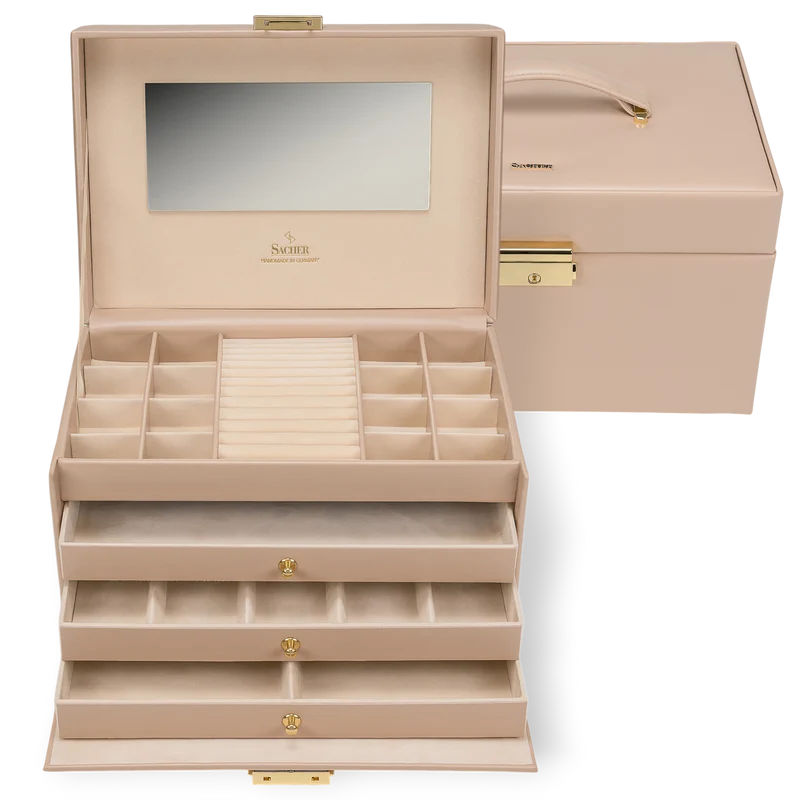 Schmuckkasten Karen pastello / beige (Leder)