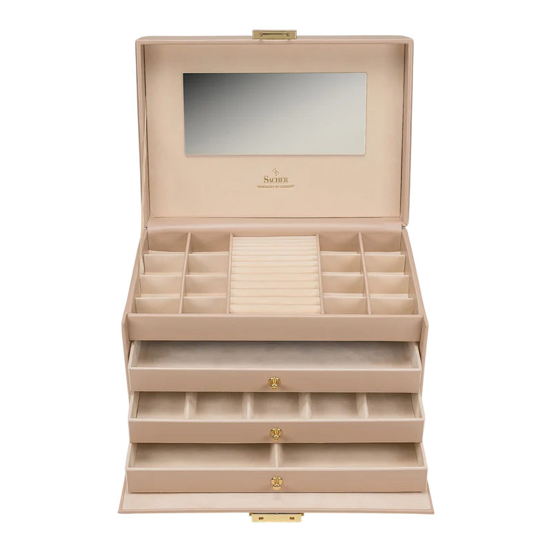 Schmuckkasten Karen pastello / beige (Leder)