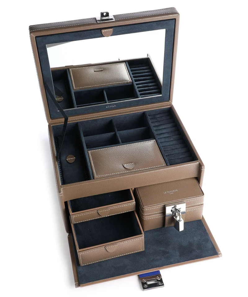Le Tanneur Large Schmuckkasten taupe