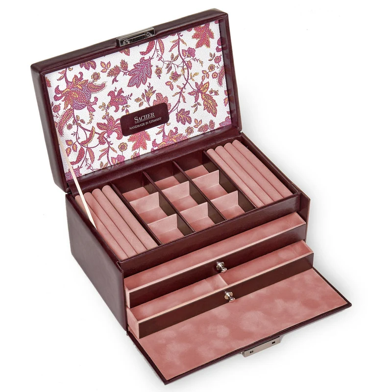 Schmuckkasten Elly florage / bordeaux