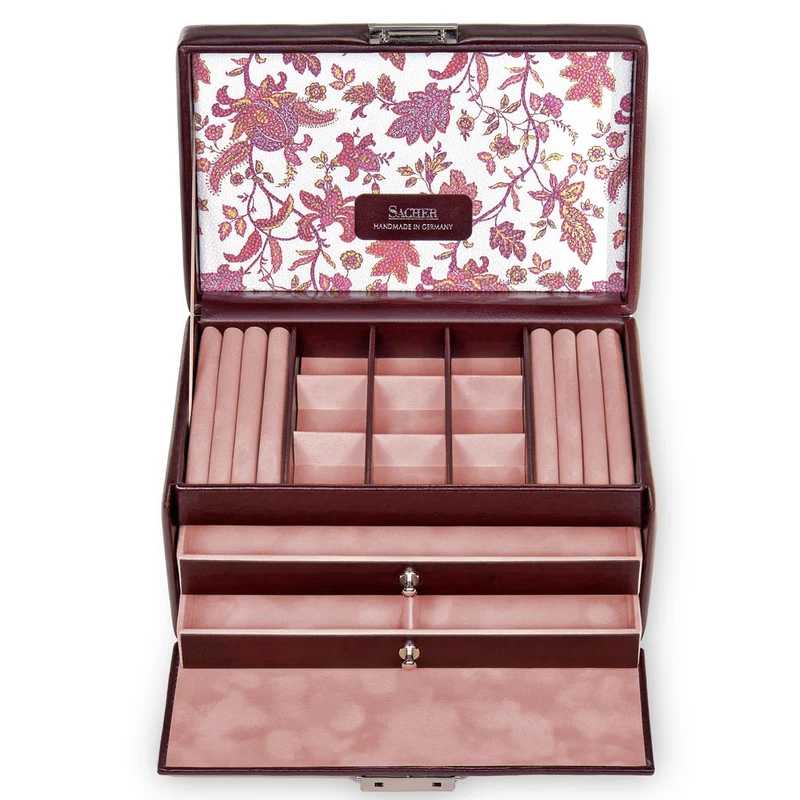 Schmuckkasten Elly florage / bordeaux