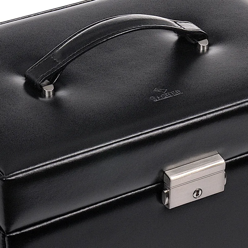Schmuckkasten Katja new classic / schwarz (Leder)
