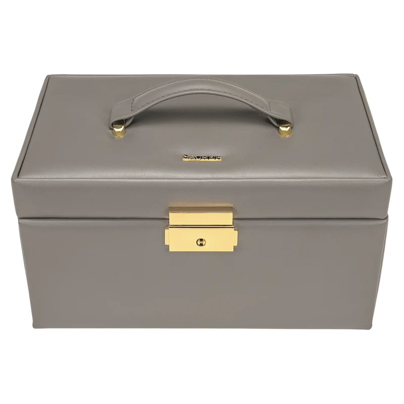 Schmuckkasten Emma fleur venice / grau (Leder)