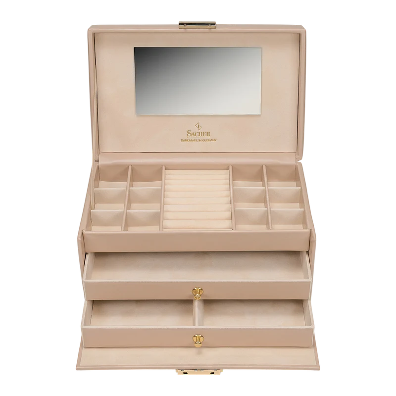 Schmuckkasten Emma pastello / beige (Leder)