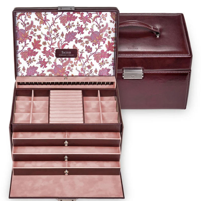 Schmuckkasten Jasmin florage / bordeaux