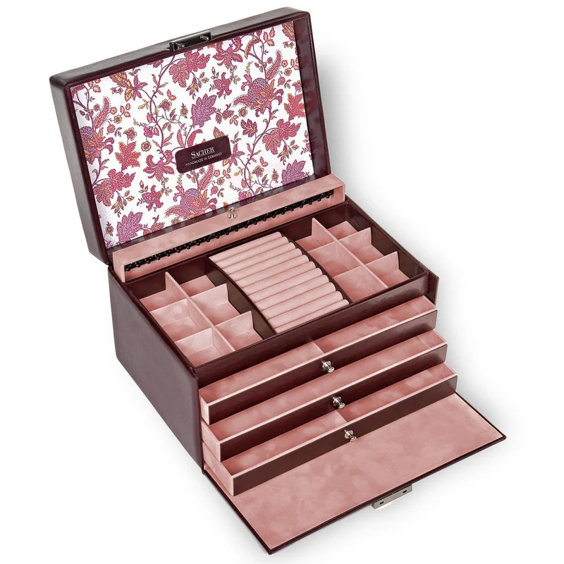 Schmuckkasten Jasmin florage / bordeaux