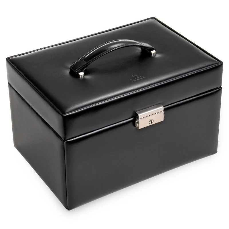 Schmuckkasten Julia new classic / schwarz (Leder)