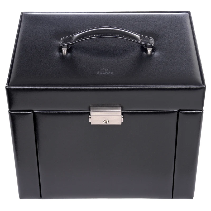 Schmuckkasten Maxima new classic / schwarz (Leder)