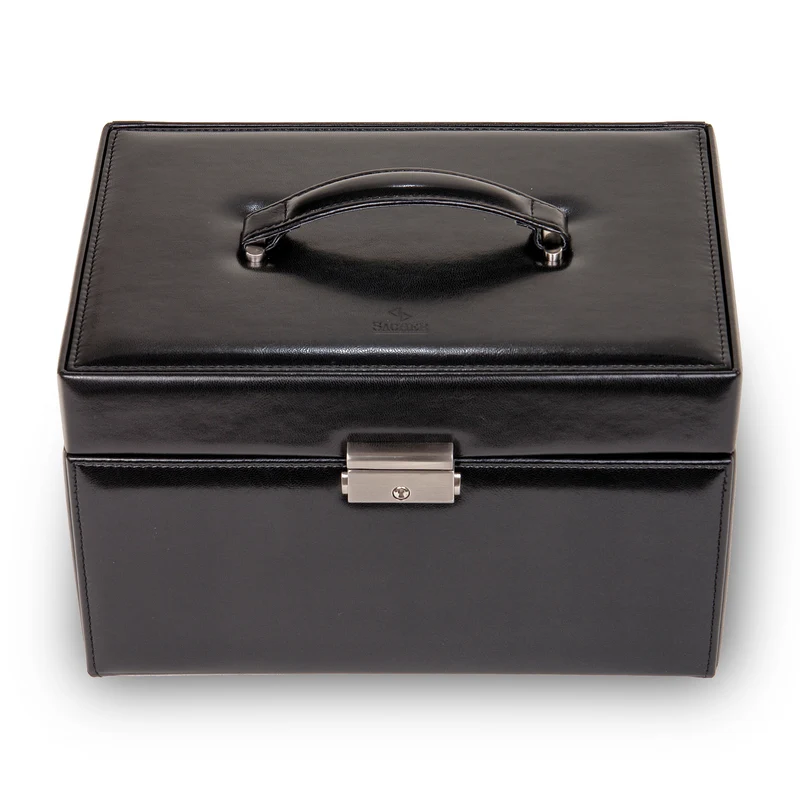 Schmuckkasten Lena new classic / schwarz (Leder)