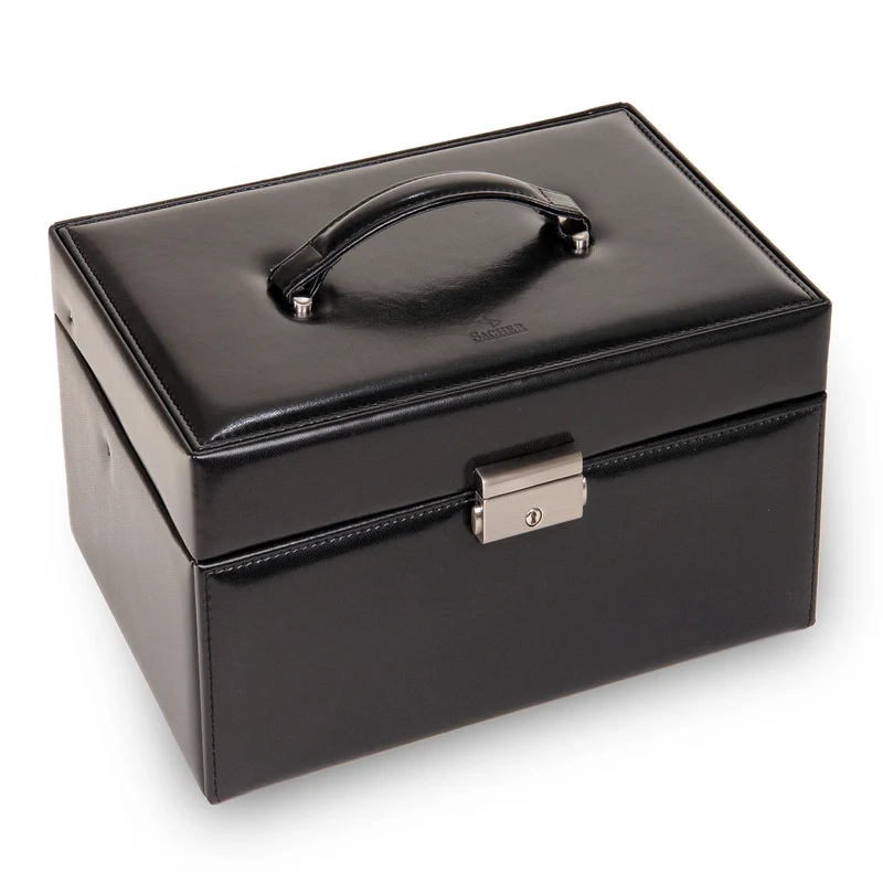 Schmuckkasten Lena new classic / schwarz (Leder)