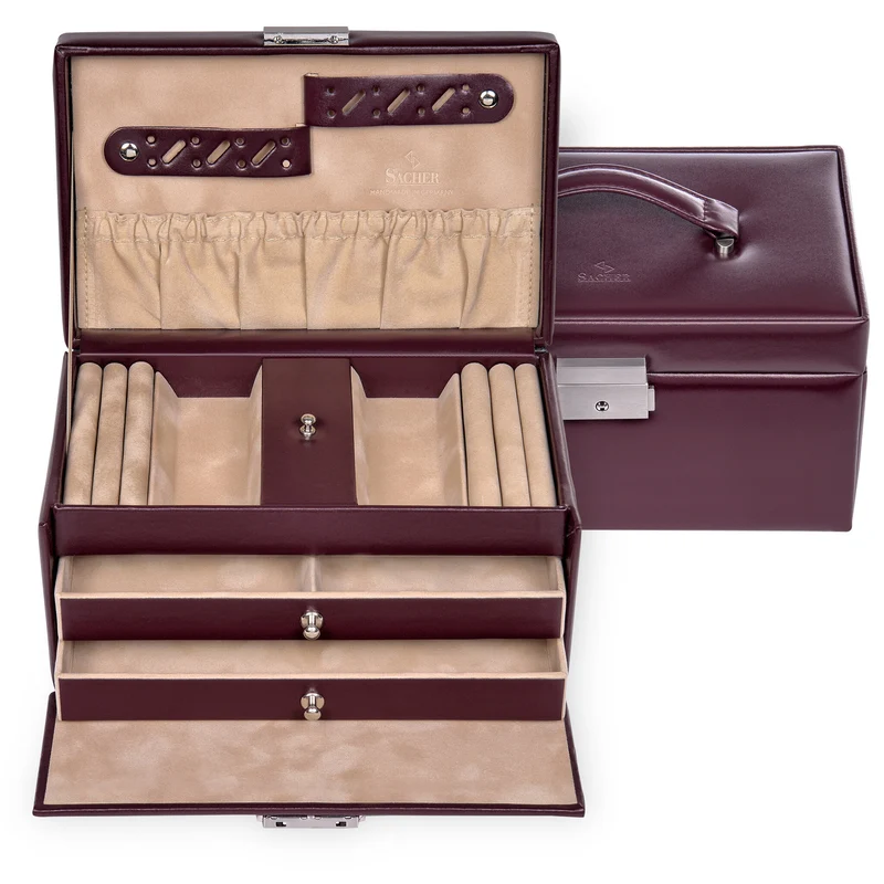 Schmuckkasten Eva new classic / bordeaux (Leder)