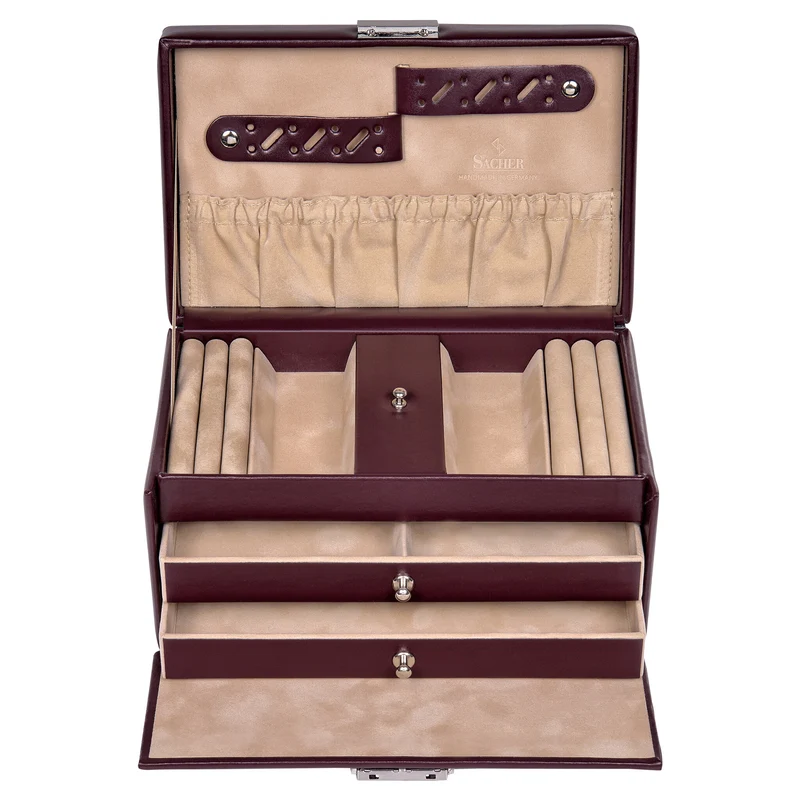 Schmuckkasten Eva new classic / bordeaux (Leder)