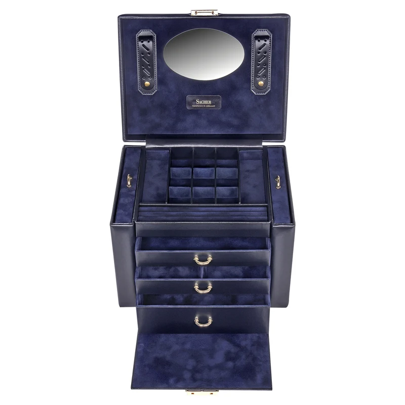 Schmuckkasten Marta acuro / navy (Leder)