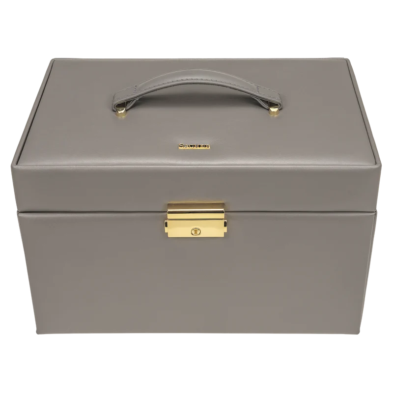 Schmuckkasten Lena fleur venice / grau (Leder)