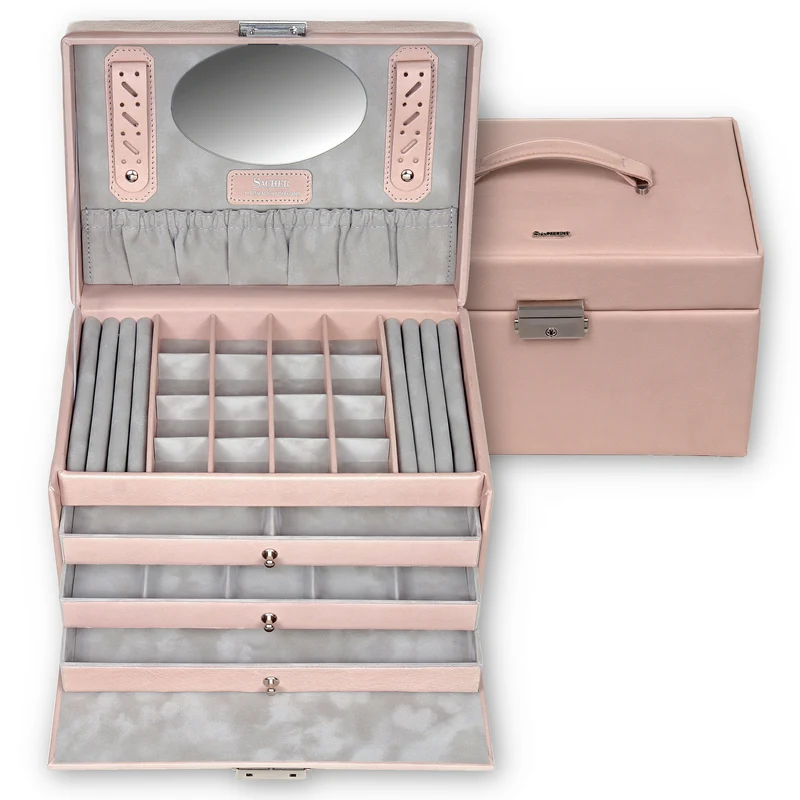 Schmuckkasten Lena pastello / rosé (Leder)