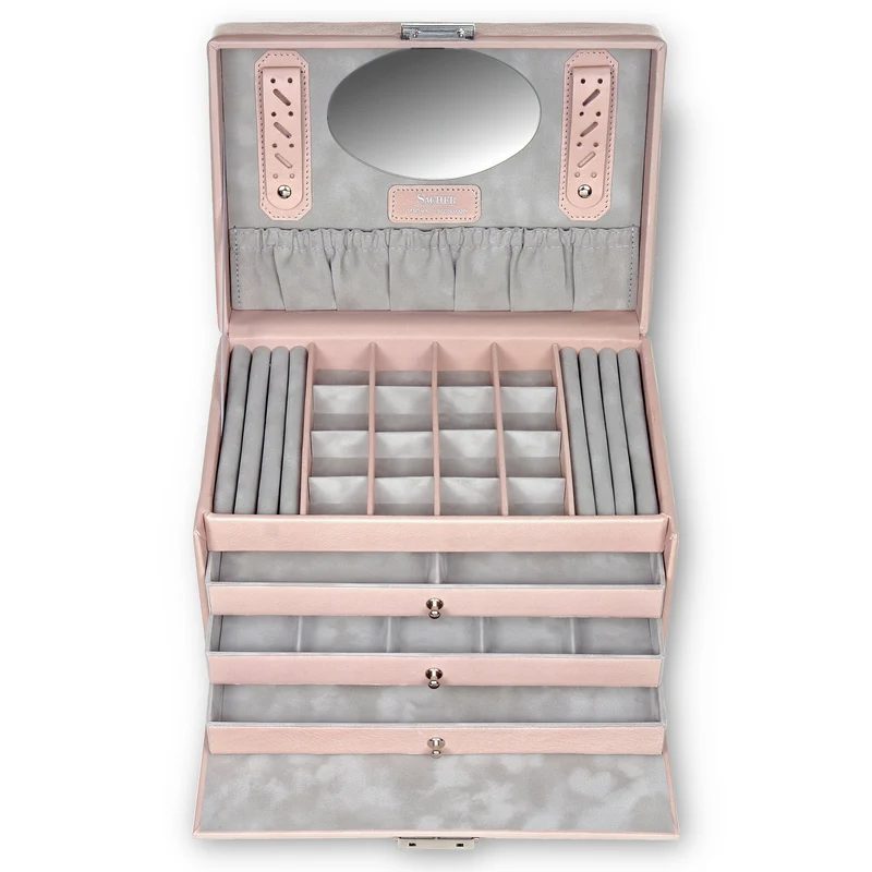 Schmuckkasten Lena pastello / rosé (Leder)