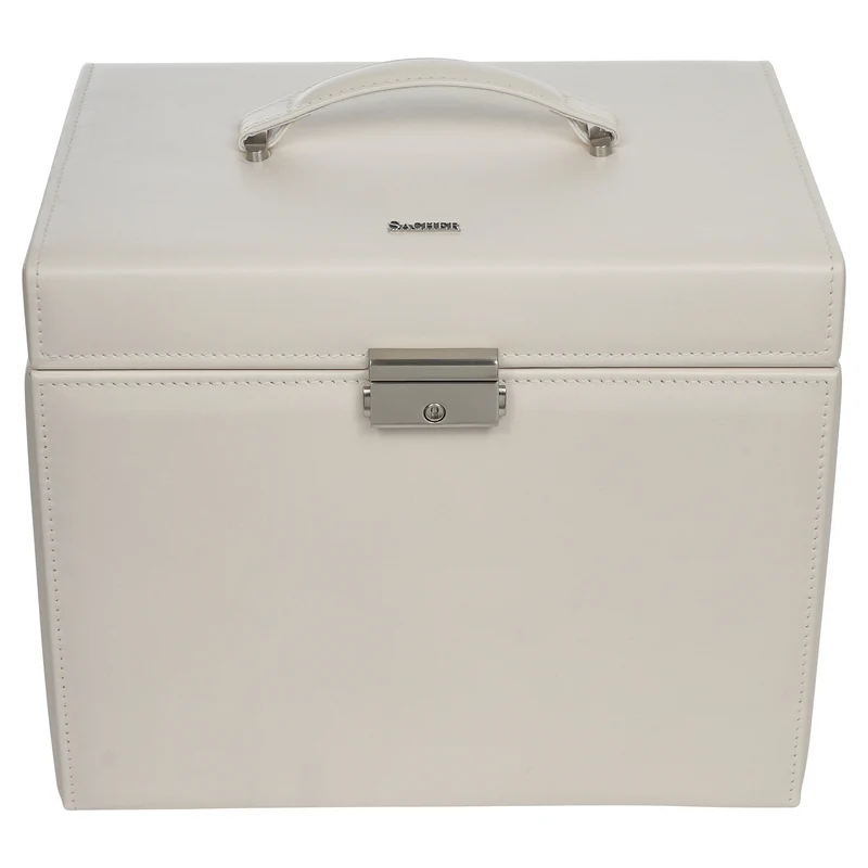 Schmuckkasten Nina elegance / ivory (Vollrindleder)