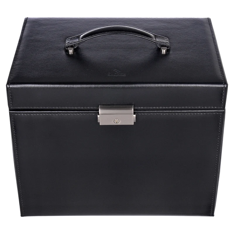 Schmuckkasten Nancy new classic / schwarz (Leder)