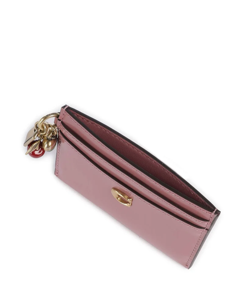 Coach Essential Spazzolato Kreditkartenetui peony