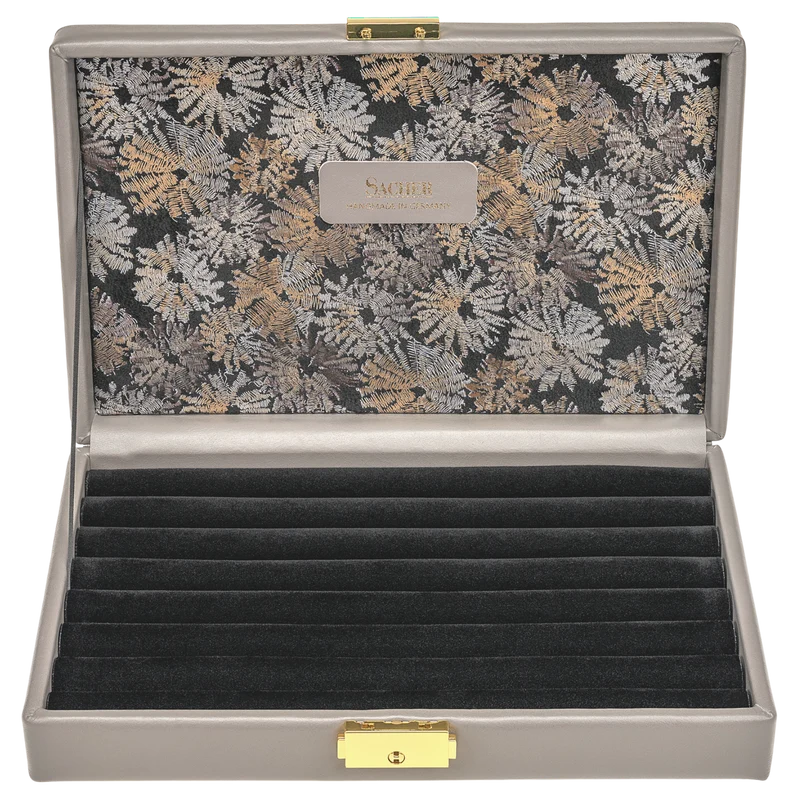Ringetui fleur venice / grau (Leder)