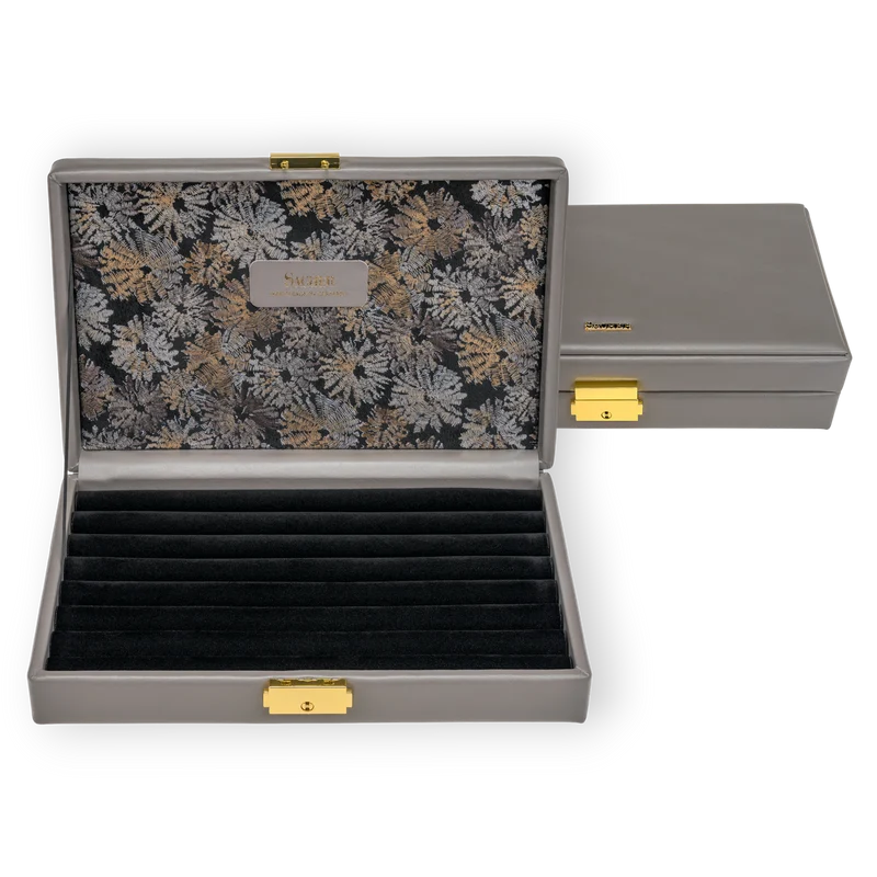 Ringetui fleur venice / grau (Leder)