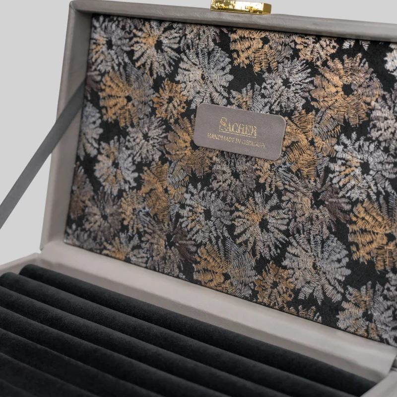 Ringetui fleur venice / grau (Leder)
