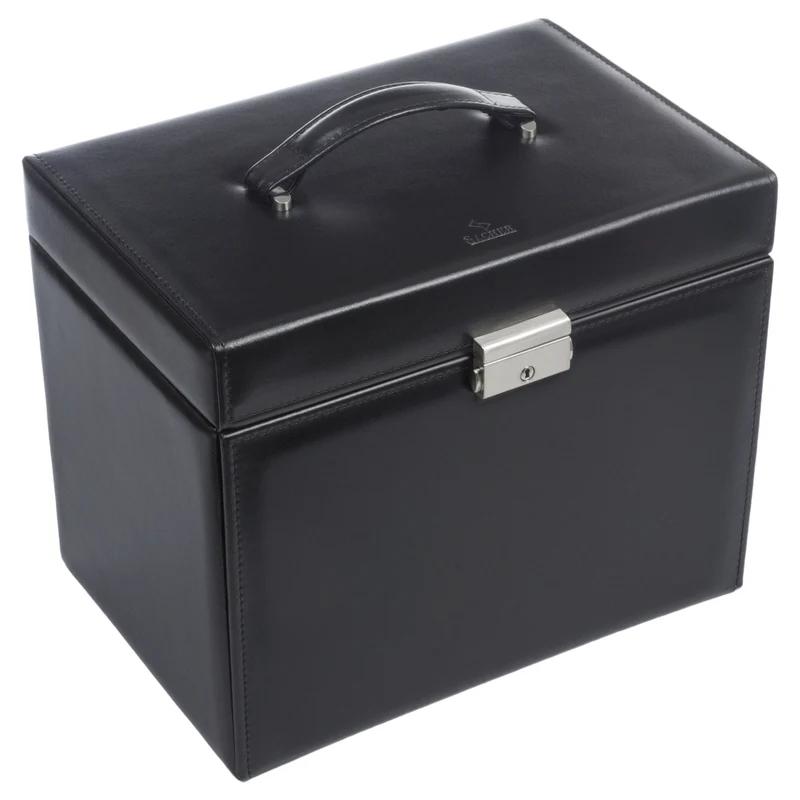 Schmuckkasten Nina new classic / schwarz (Leder)