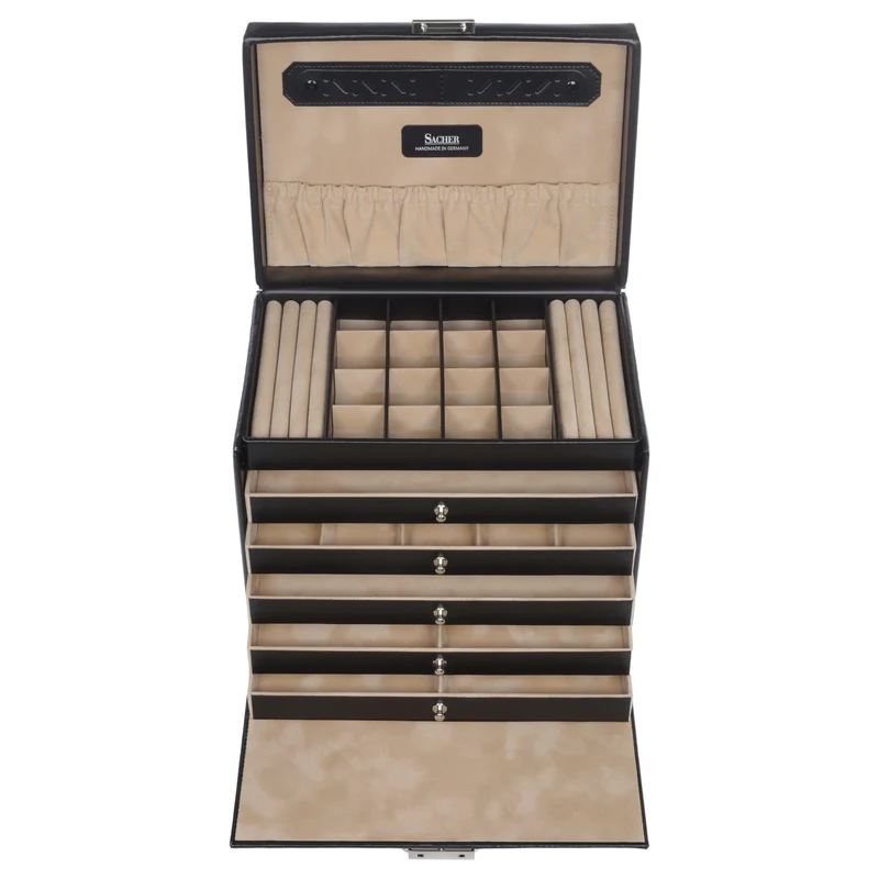 Schmuckkasten Nina new classic / schwarz (Leder)