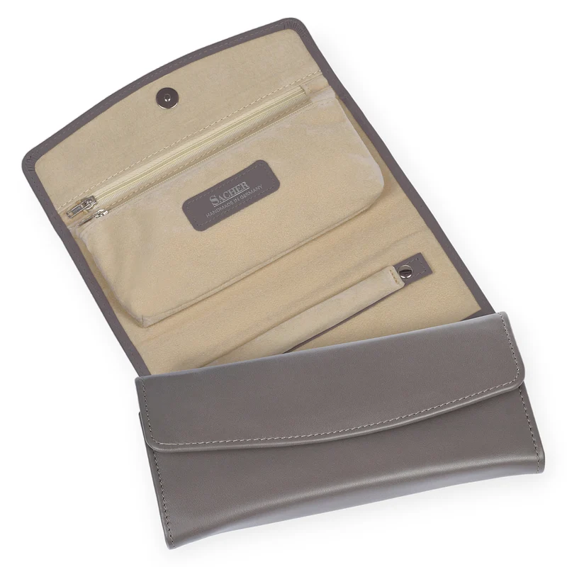 Schmuckrolle fleur venice / grau (Leder)