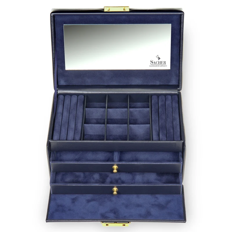 Schmuckkasten Elly acuro / navy (Leder)
