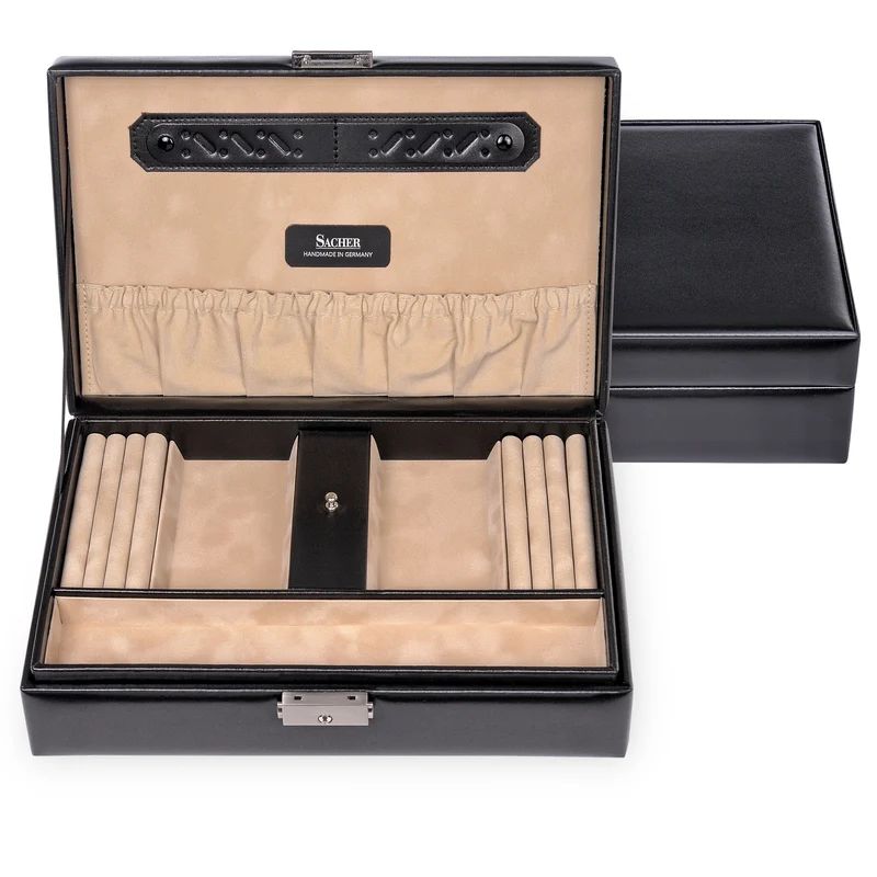 Schmuckkassette Ilka new classic / schwarz (Leder)
