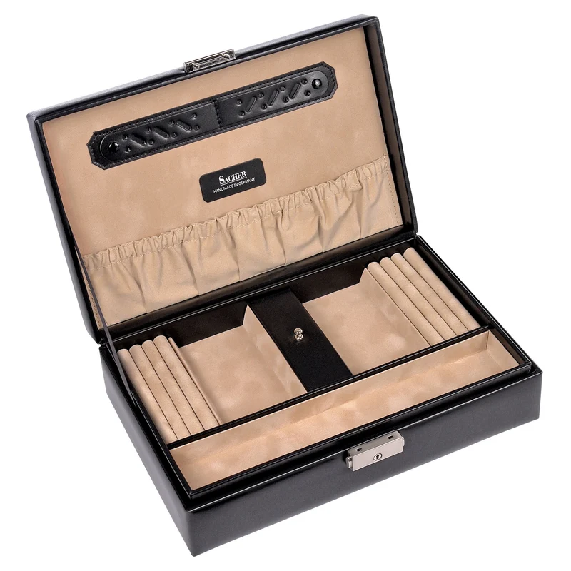 Schmuckkassette Ilka new classic / schwarz (Leder)
