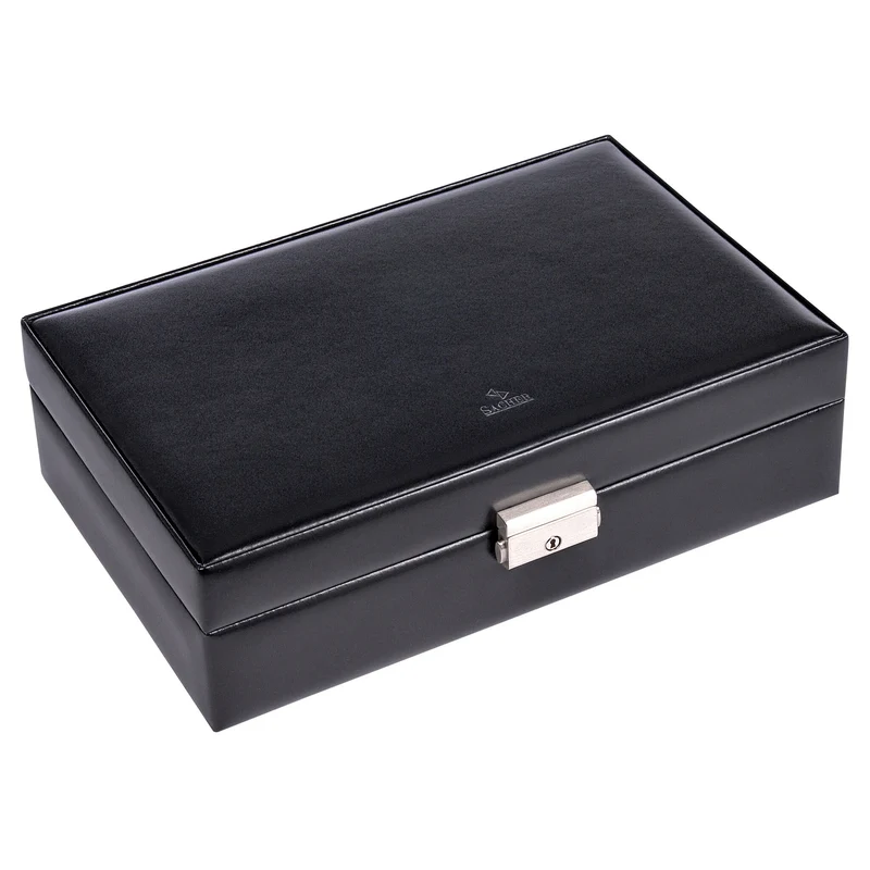 Schmuckkassette Ilka new classic / schwarz (Leder)