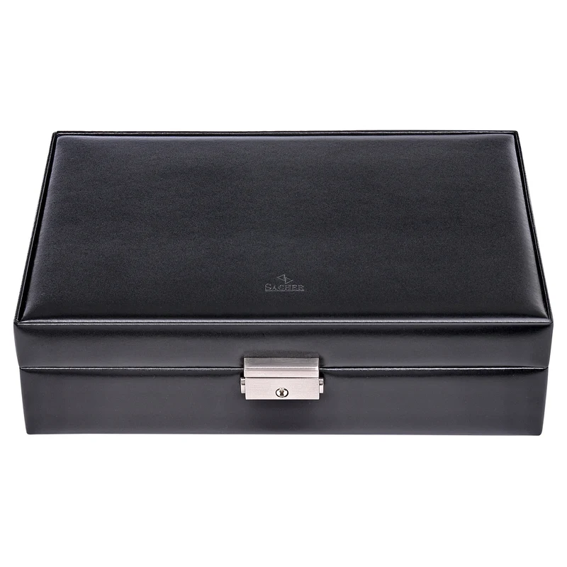 Schmuckkassette Ilka new classic / schwarz (Leder)