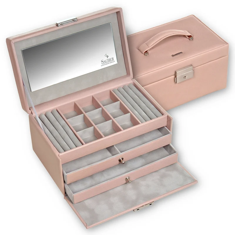 Schmuckkasten Elly pastello / rosé (Leder)