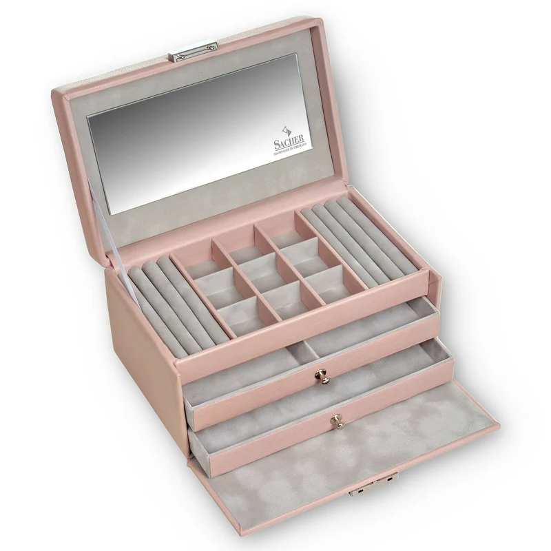 Schmuckkasten Elly pastello / rosé (Leder)