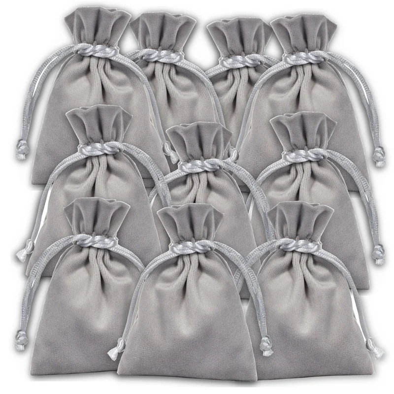 Schmuckbeutel 10 Stück accessoirs / grau