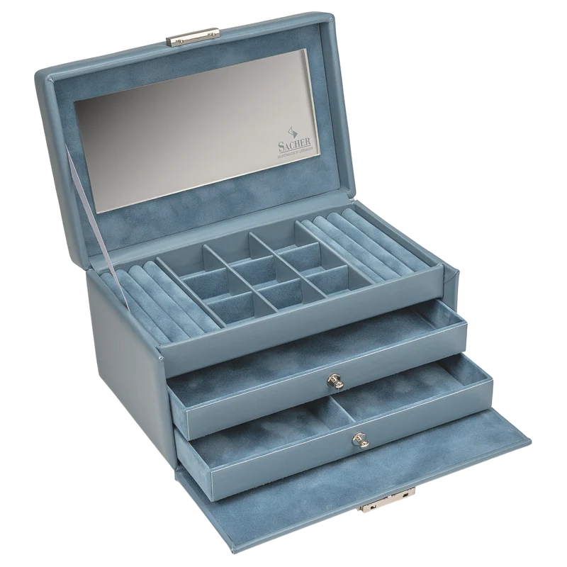 Schmuckkasten Elly pastello / hellblau (Leder)