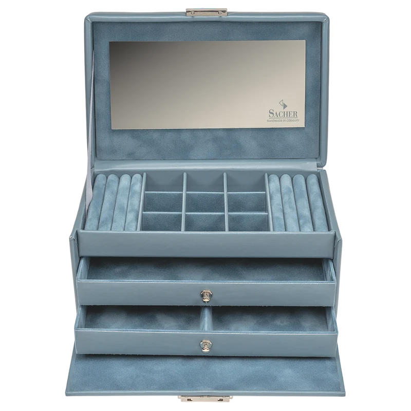 Schmuckkasten Elly pastello / hellblau (Leder)