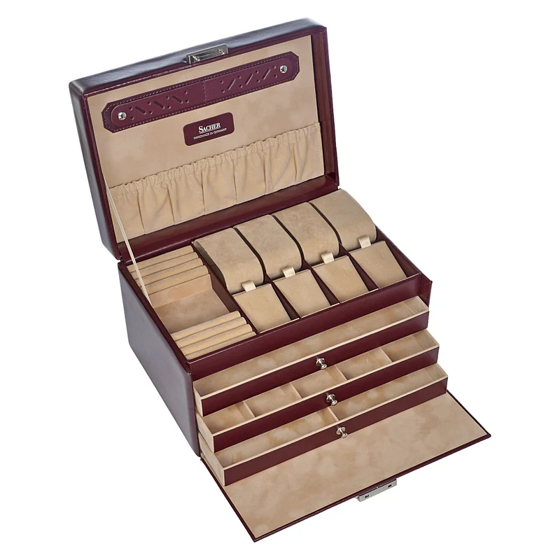 Schmuckkasten Katja new classic / bordeaux (Leder)