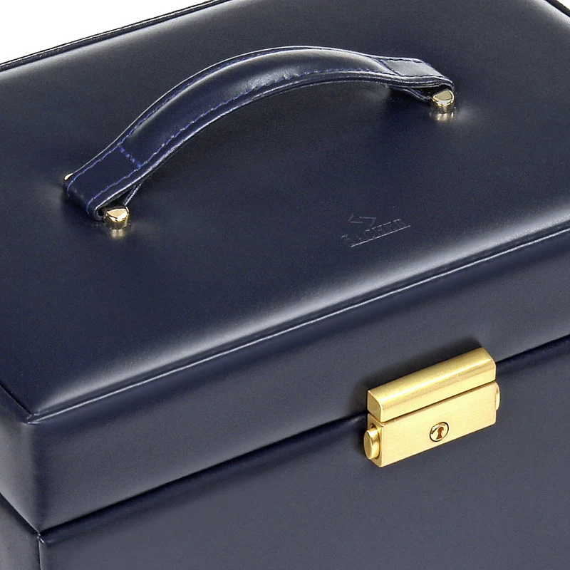 Schmuckkasten Lena acuro / navy (Leder)