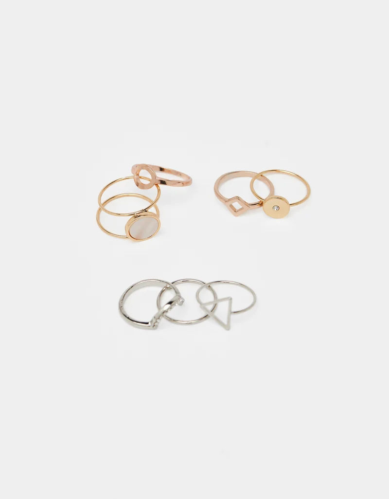 Set of diamanté rings