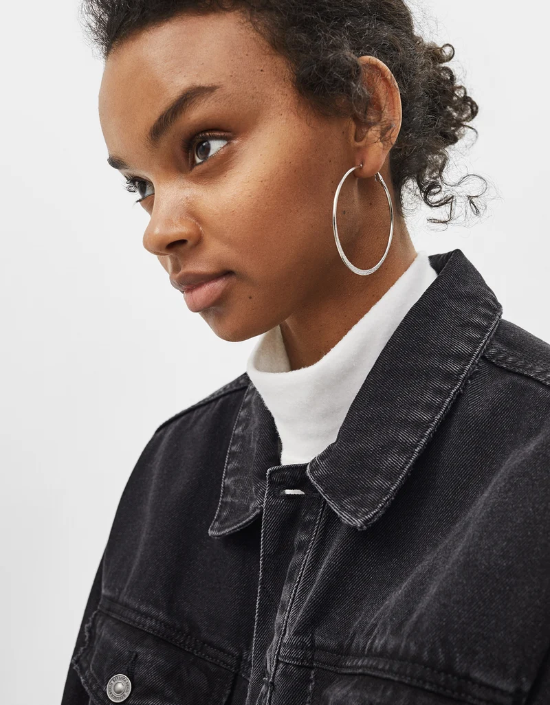 Set of 3 pairs of hoop earrings