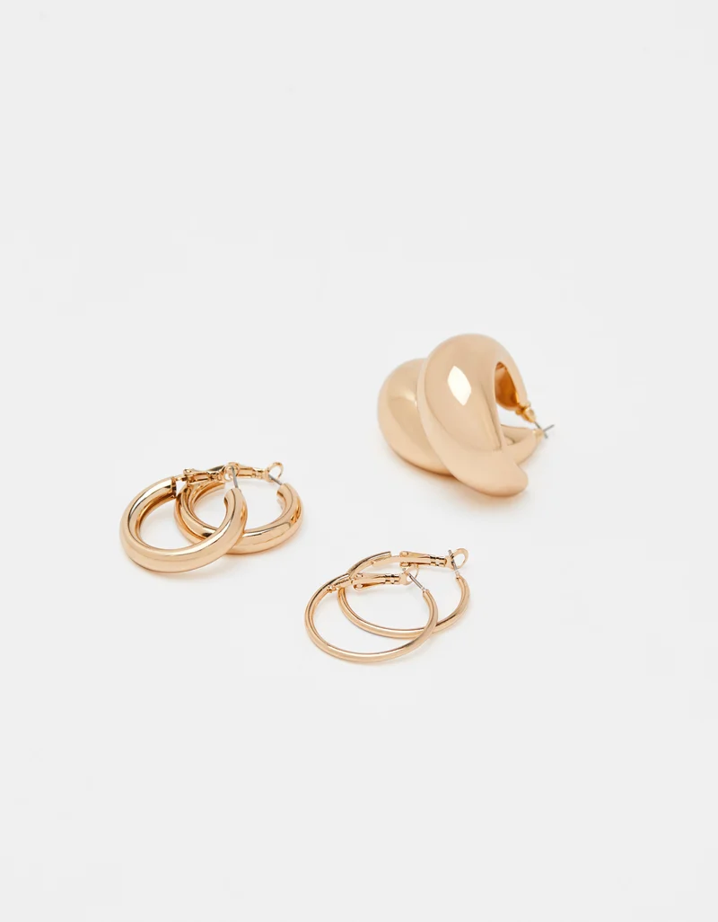 Pairs of hoop earrings