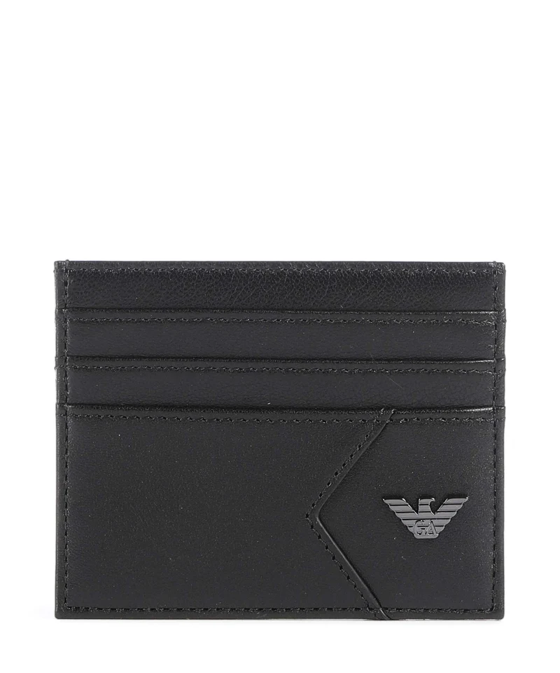 Emporio Armani Premium Nappa Kreditkartenetui black beauty